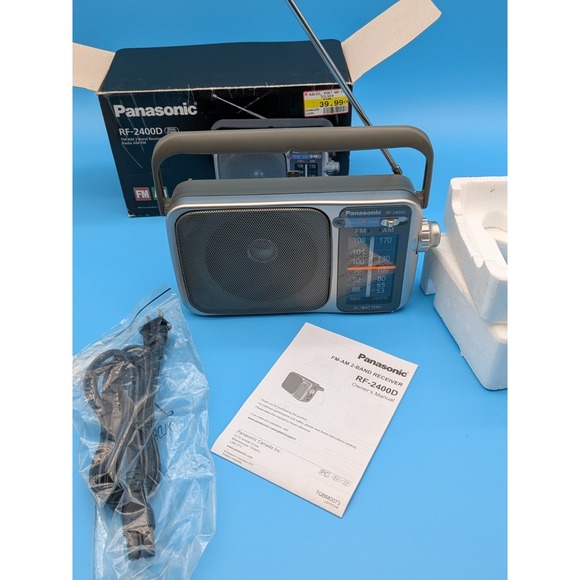 Panasonic Other - Panasonic RF-2400D AM/FM AC/DC Portable Radio w Original Box, Instructions, Cord